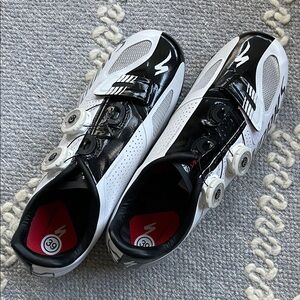 BRAND NEW Specialized S-Works Black and White Cycling Shoes